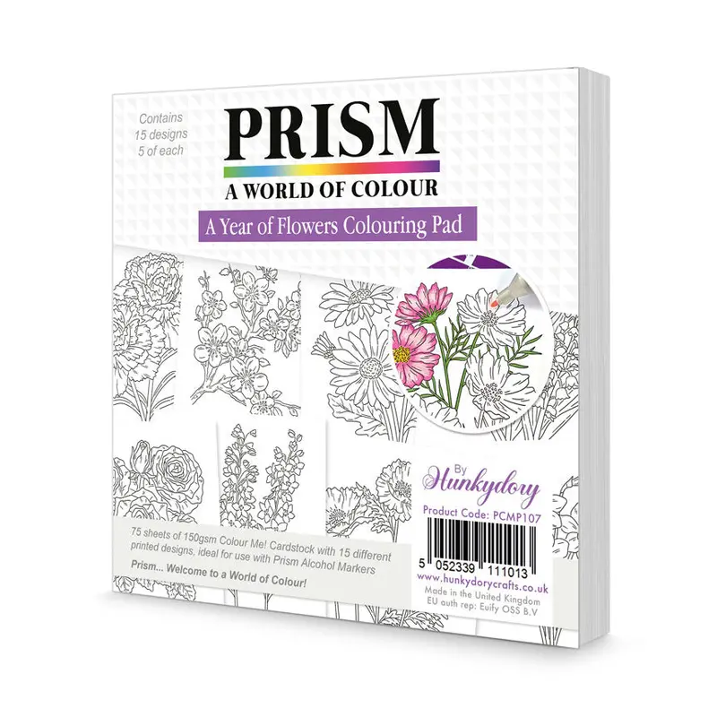 Prism Colouring Pad Of Flowers 1