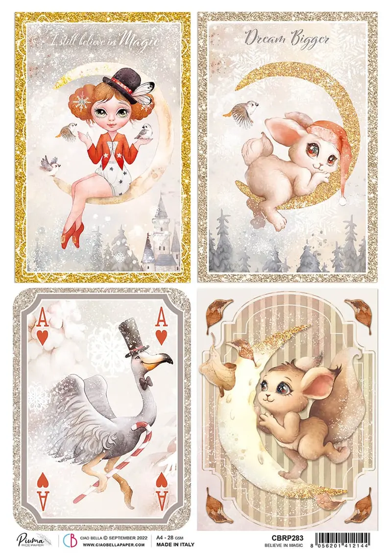 Rice Paper A4 Piuma Believe In Magic - 5 Sheets 1