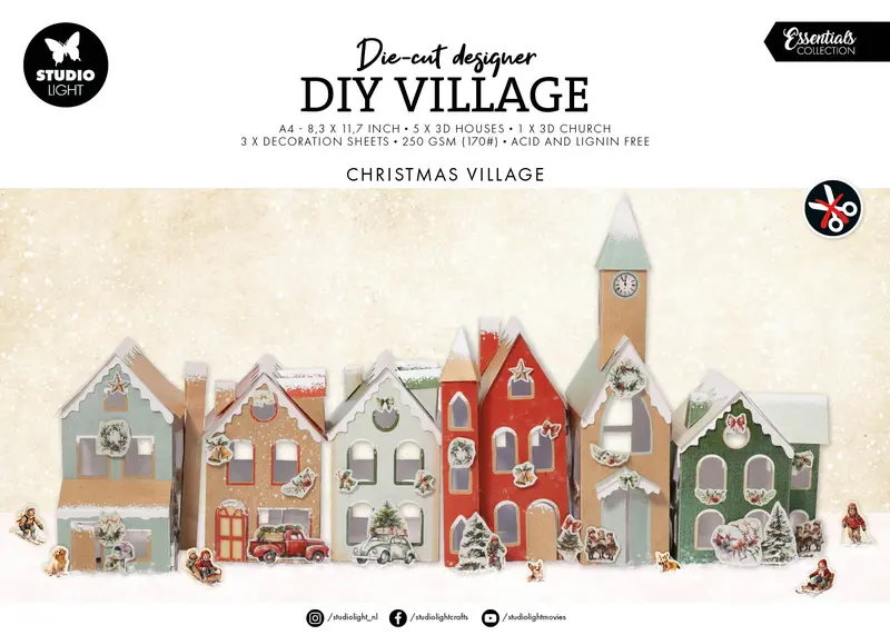 Sl Diy Village Christmas Village Essentials 12 Sheets 1