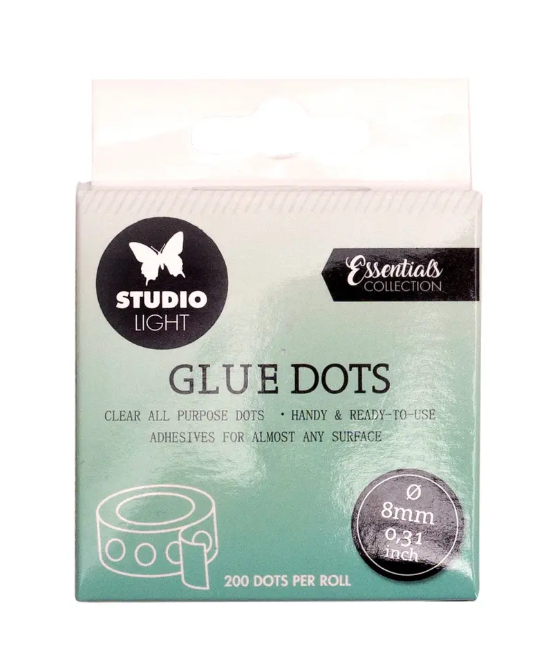 Sl Glue Dots Doublesided Adhesive 8Mm Essential Tools 90X65x25mm 200 Per Roll Nr.02 1
