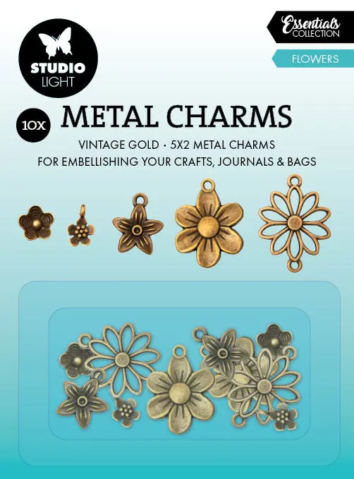 Sl Metal Charms Flowers Consumables 10 Pc 1