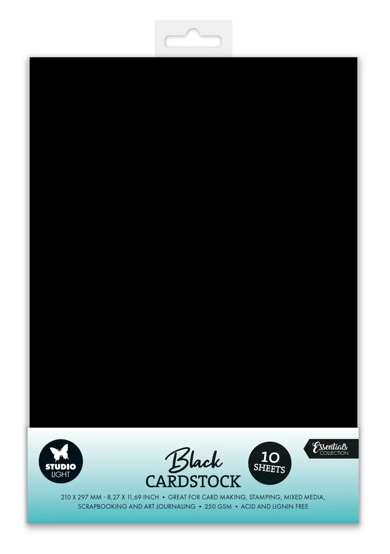 Sl Paper Set Consumables Black Cardstock 250 Gsm 10 Sh 1