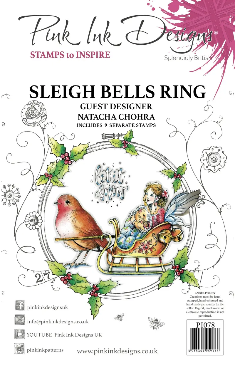 Sleigh Bells Ring A5 Clear Stamp Set 1