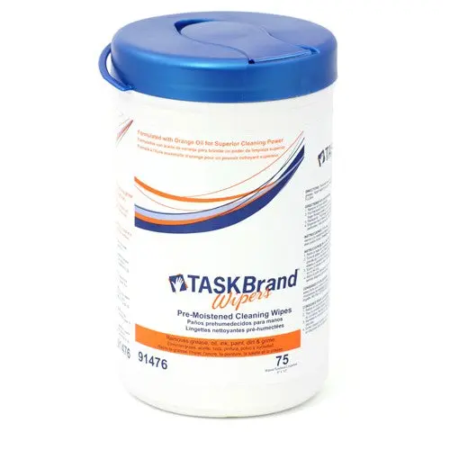 Taskbrand Pre-Moistened Hand Wipes, 75 Count Canister 1