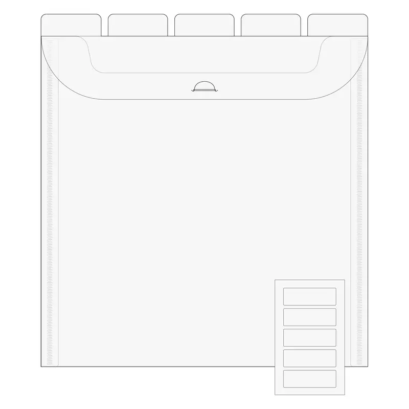 The Organized Option 12X12 Flip Flap Tabbed Divider Pockets - 10Pk 1