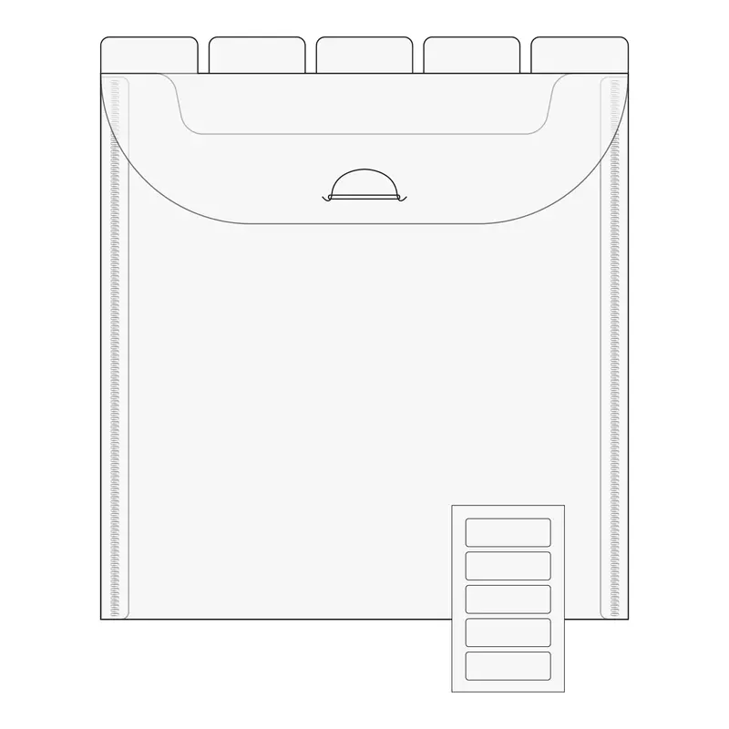 The Organized Option 6X6 Flip Flap Tabbed Divider Pockets - 10Pk 1