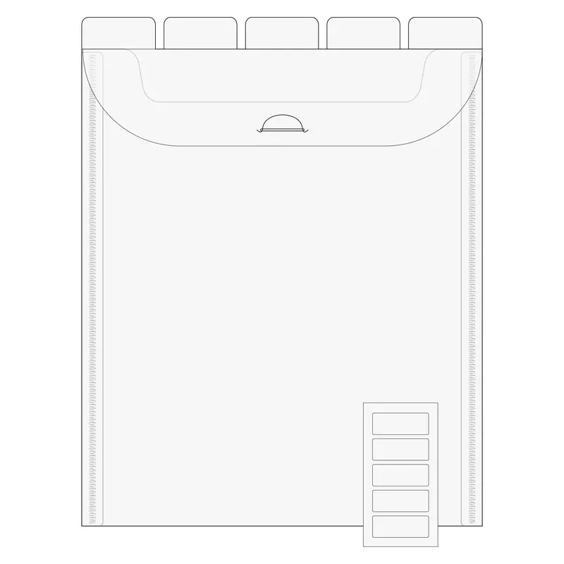 The Organized Option 8.5X11 Flip Flap Tabbed Divider Pockets - 10Pk 1