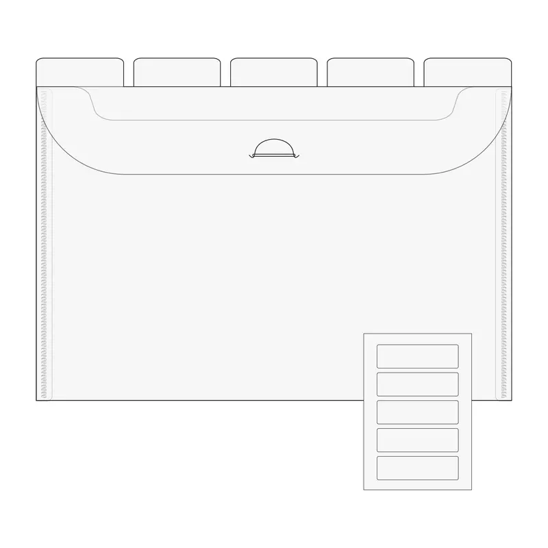 The Organized Option 9X6 Flip Flap Tabbed Divider Pockets - 10Pk 1