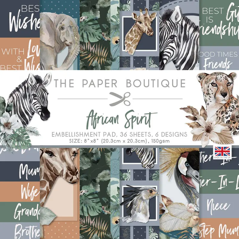 The Paper Boutique African Spirit 8 In X 8 In Embellishments Pad 1