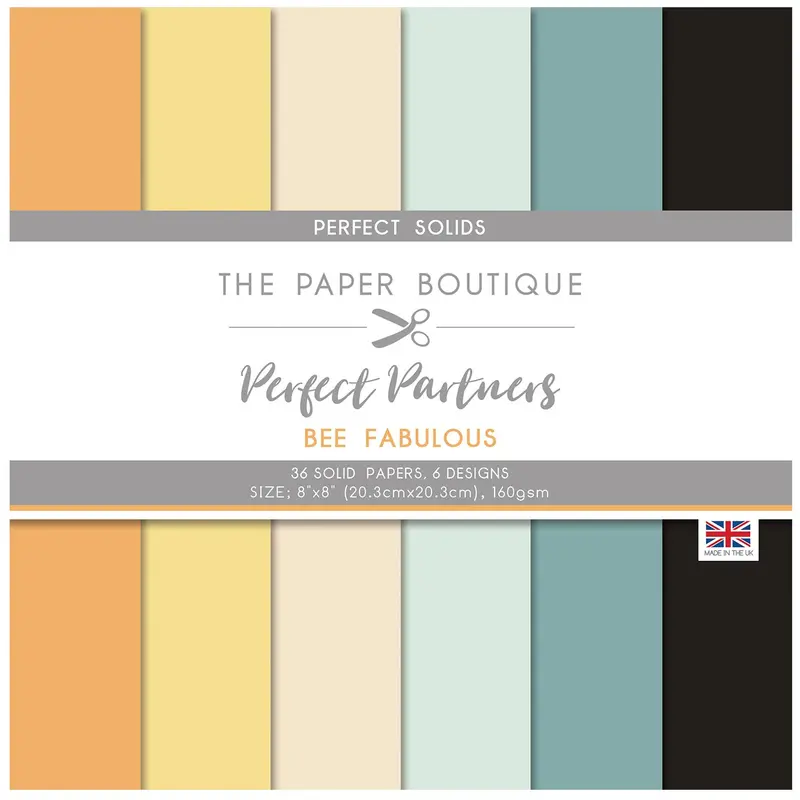 The Paper Boutique Perfect Partners - Bee Fabulous 8X8 Solids 1