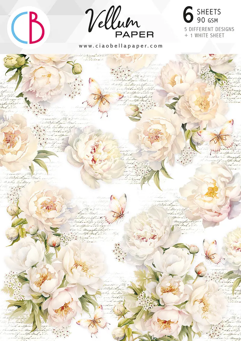 Vellum Always & Forever Paper Patterns A4 6/Pkg 1