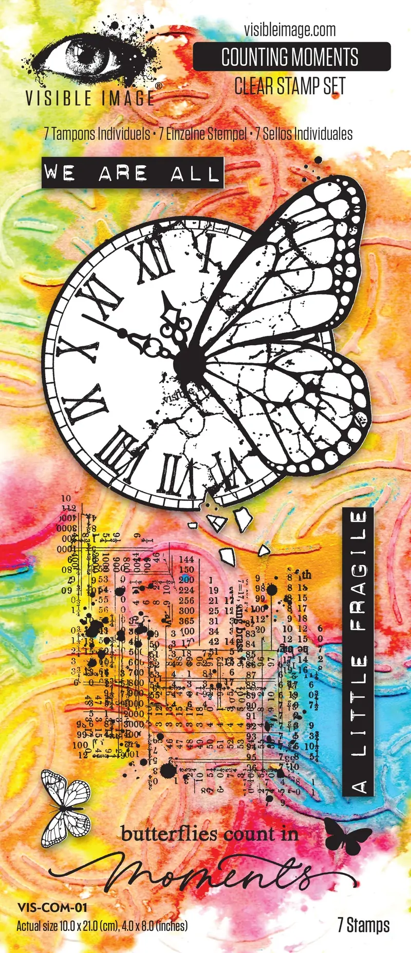 Visible Image Counting Moments 4In X 8In Stamp Set 1
