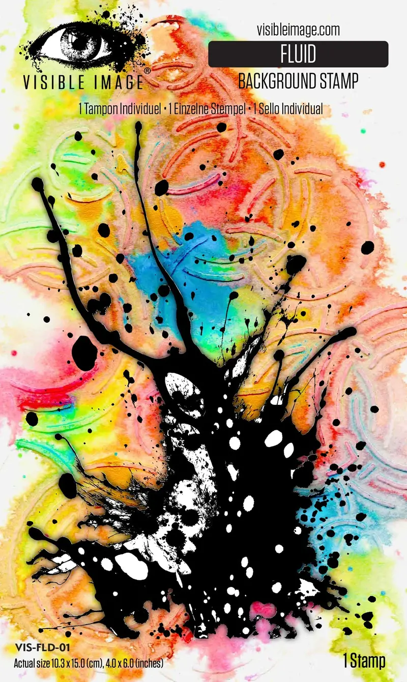 Visible Image Fluid Background 4 In X 6 In Stamp Set 1