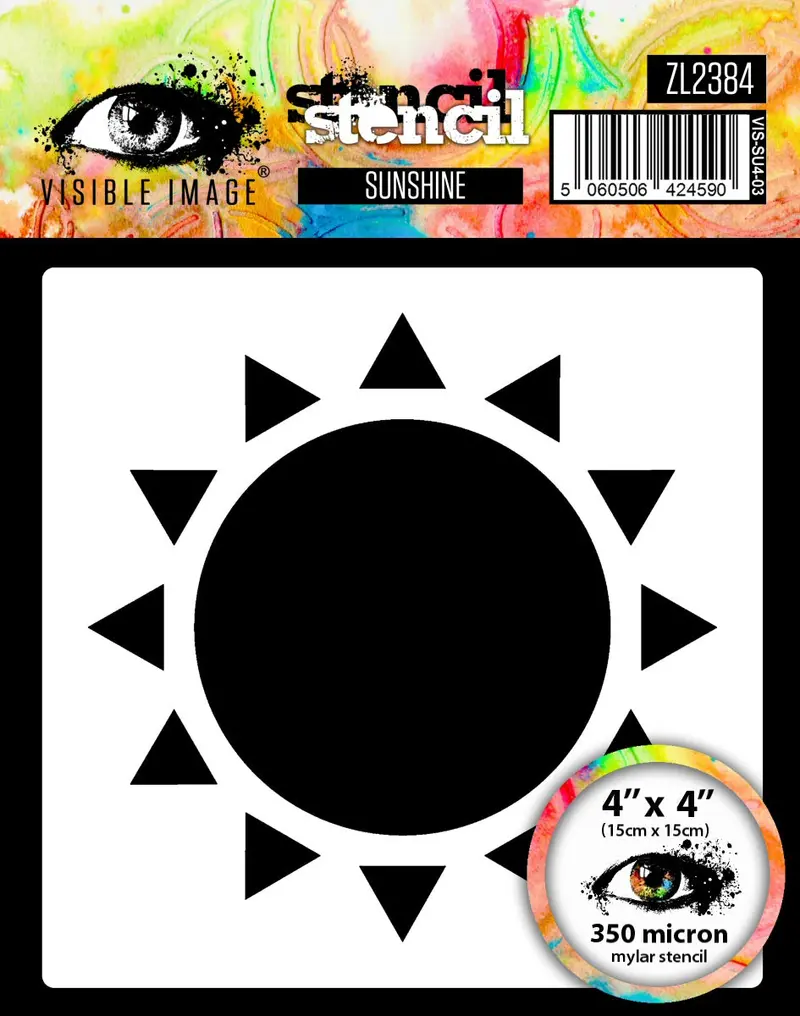Visible Image Sunshine Stencil - 4 X 4 1