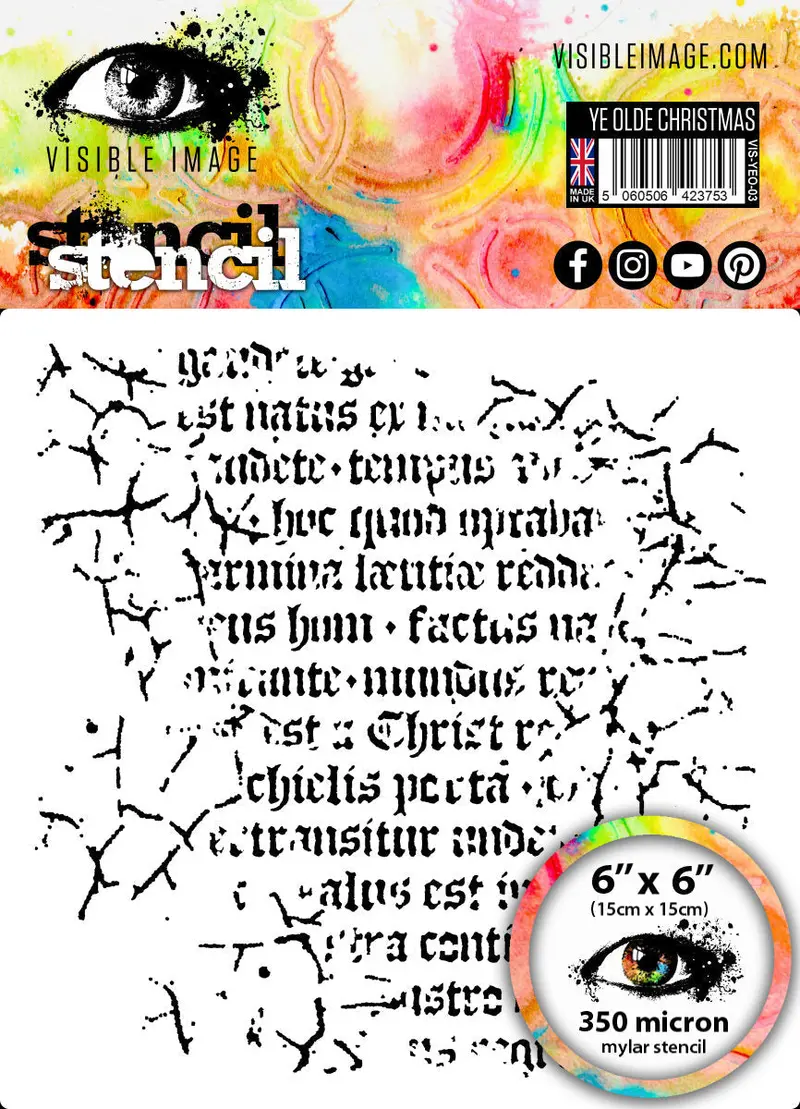 Visible Image Ye Olde Christmas Stencil - 6 X 6 1
