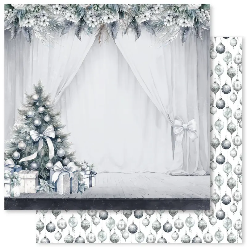 White Christmas C 12X12 Paper (12Pc Bulk Pack) 32898 1