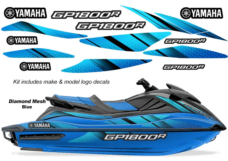 Yamaha Waverunner Gp 1800 Accent Graphics (2021-2026) - Diamond Mesh 4