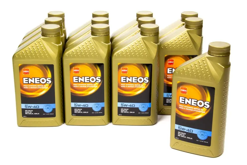 Eneos 5W-40 Full Synthetic Motor Oil – 12-Quart Case (3704-301) 1