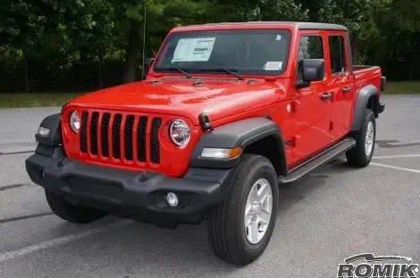 Romik Ral-Tb Anodized Black Running Boards – Side Steps For 2020+ Jeep Gladiator 1