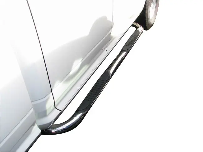 Trailfx A0414Ss 3-Inch Bent Stainless Steel Rocker Panel Guard With Plastic End Caps 1